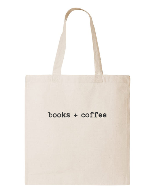 books + coffee tote bag