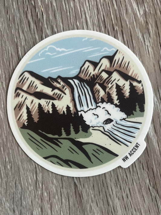 Cascade Calm Sticker